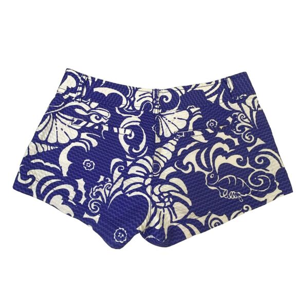 Lilly Pulitzer The Walsh Shorts Women's Size 0 Spectrum Blu Tide Pools 3" - Picture 3 of 7
